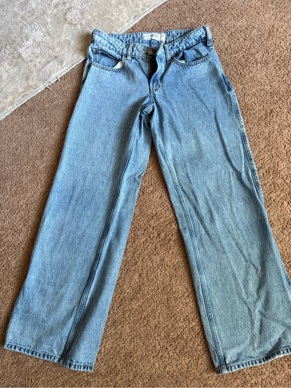 Hollister Light Blue Low-Rise Baggy Jeans